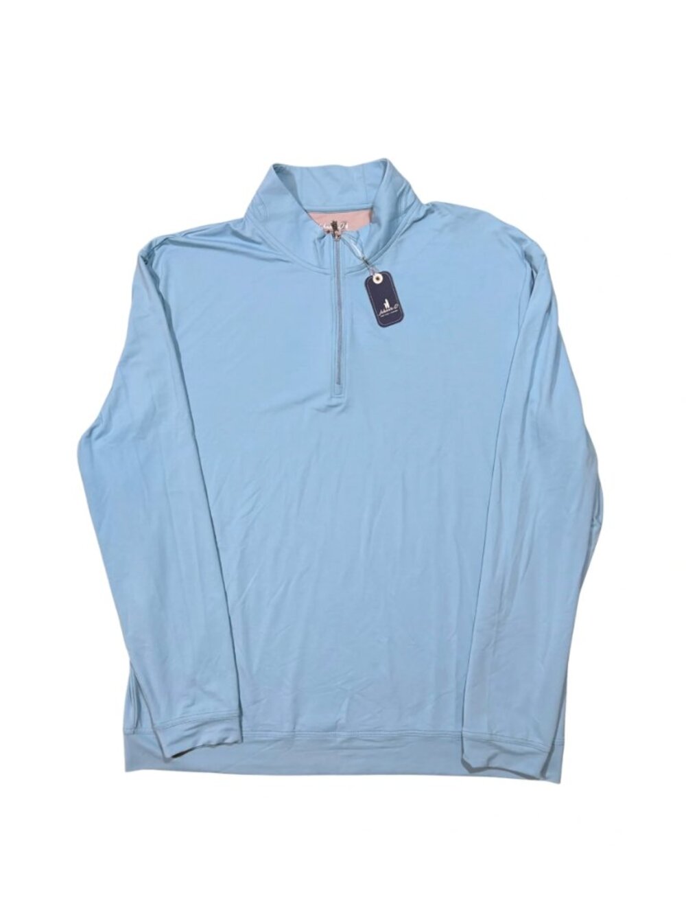 Johnnie-O Haze Blue Motion Performance Quarter-Zip Pullover Golf Turquoise NWT L
